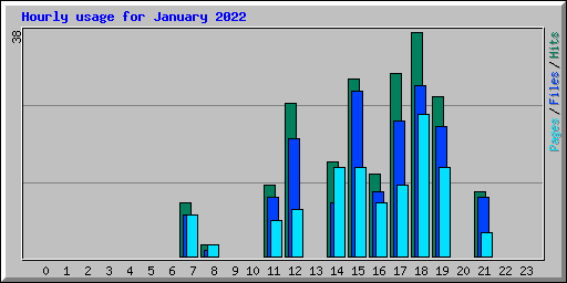 Hourly usage for January 2022