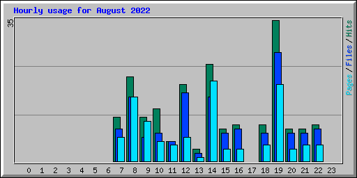 Hourly usage for August 2022