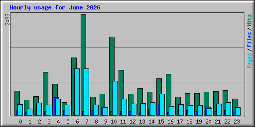 Hourly usage for June 2026